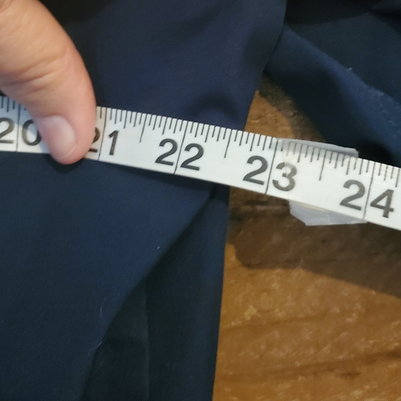 Vtg JC Penney Blue Bomber Jacket Lined Red White Blue Trim USA Vibes Mens S Lrge - Picture 10 of 13